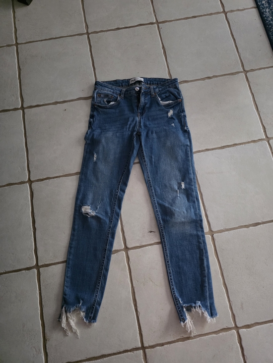 Zara Denim - Zara Women's Blue Skinny Distressed Jeans